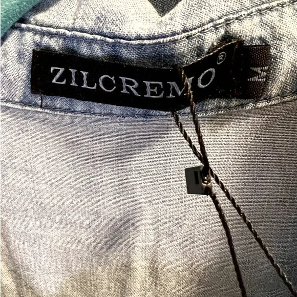 Zilcremo, Chambay Blue Shirt Dress, Mini, Soft Cotton, M - Picture 3 of 16